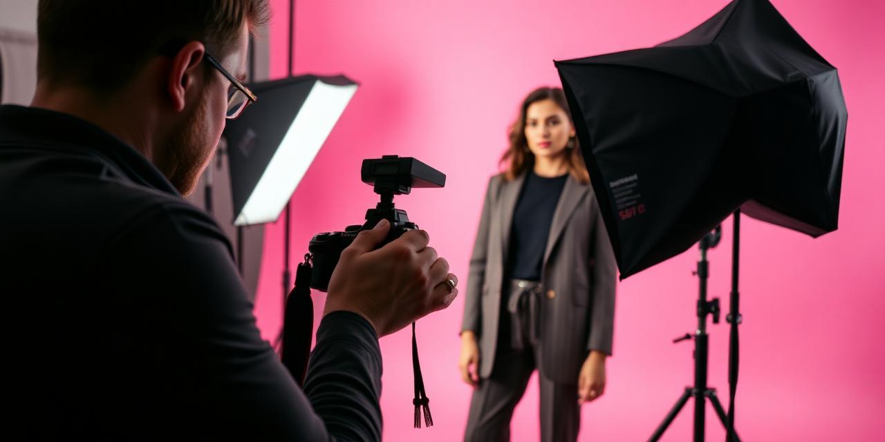 Behind the scenes of a professional brand content shoot